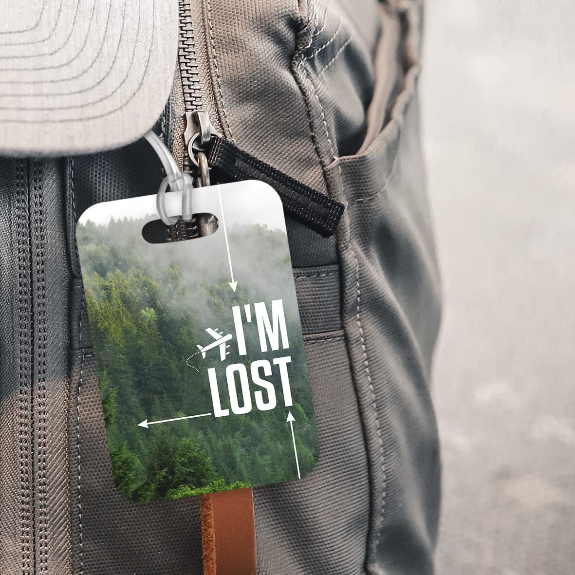 LT019 I'm Lost Novelty Funny Unique Designer Gift Glossy Plastic Suitcase Luggage Tag