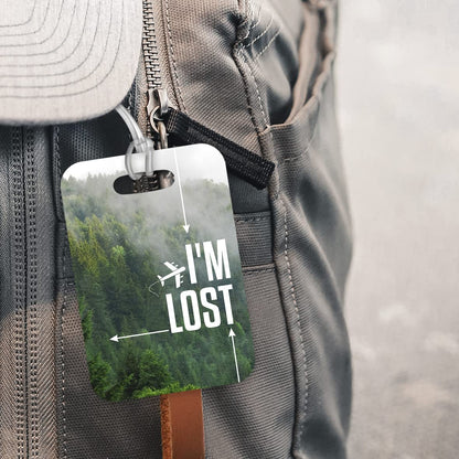 LT019 I'm Lost Novelty Funny Unique Designer Gift Glossy Plastic Suitcase Luggage Tag