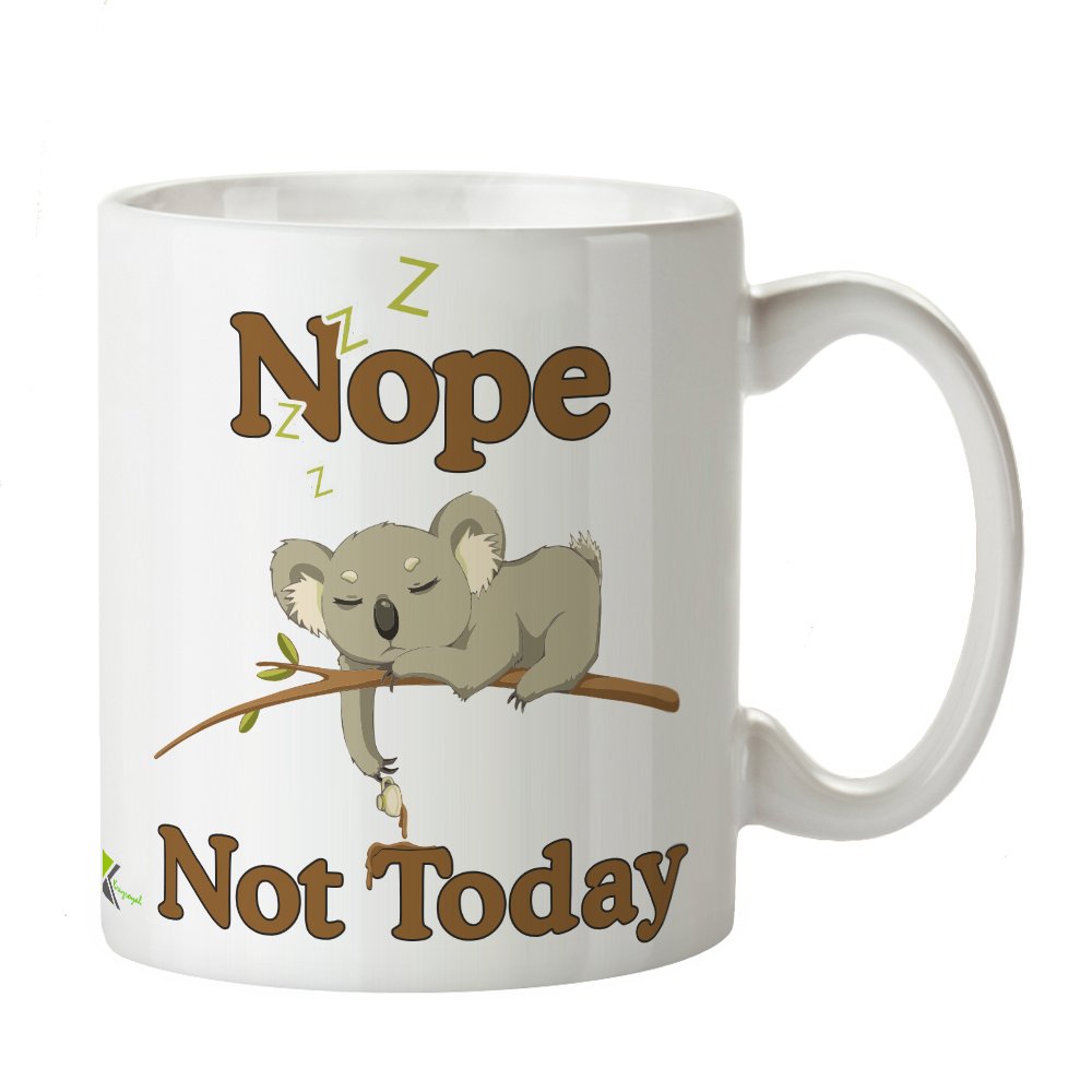 Kruzroyal DZ364 Nope Not Today/Lazy Funny Novelty Great Gift Idea Coffee Tea Mug
