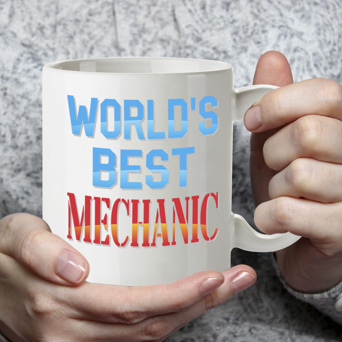 Kruzroyal DZ884 World's Best Mechanic Mug 11oz - White Ceramic Cup for Car Technician, Dad - Funny Birthday, Father's Day, Thank You Present