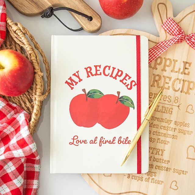My Recipes A5 Notebook with Pen – Perfect for Organizing Recipes – Includes Handy Pen – Ideal for Cooking Enthusiasts – Ample Space for Notes – Charming and Practical Design