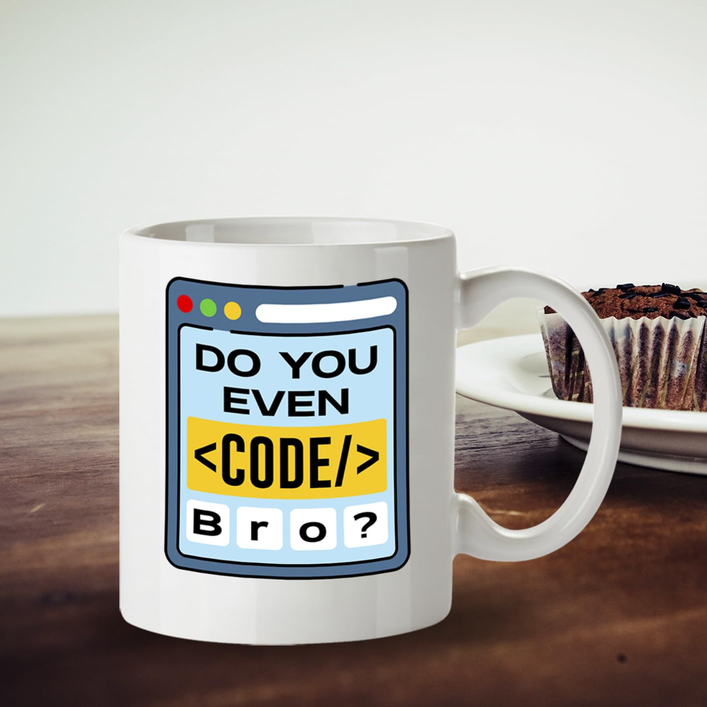 Kruzroyal Do You Even Code Bro Funny Mug - Novelty Programmer Gift for Developer Coder Men Women Colleague