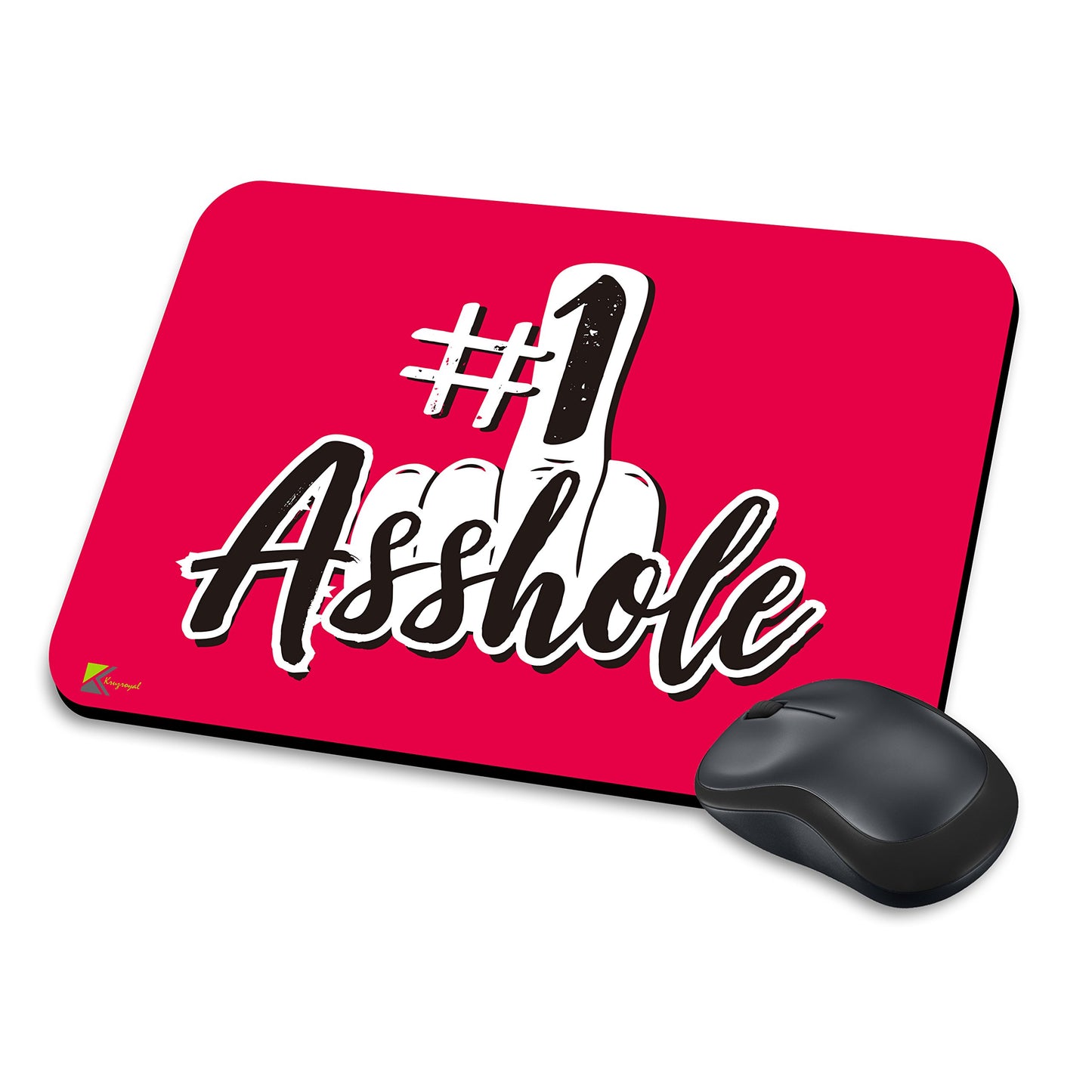 MM099 - No 1 As*hole Funny Novelty Gift Mousemat/MousePad Anti Slip Laptop Computer PC Mouse Mat