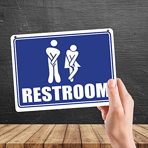 Kruzroyal MP465 Restroom Funny Novelty Retro Vintage Metal Wall Sign Plaque 20cm x 15cm