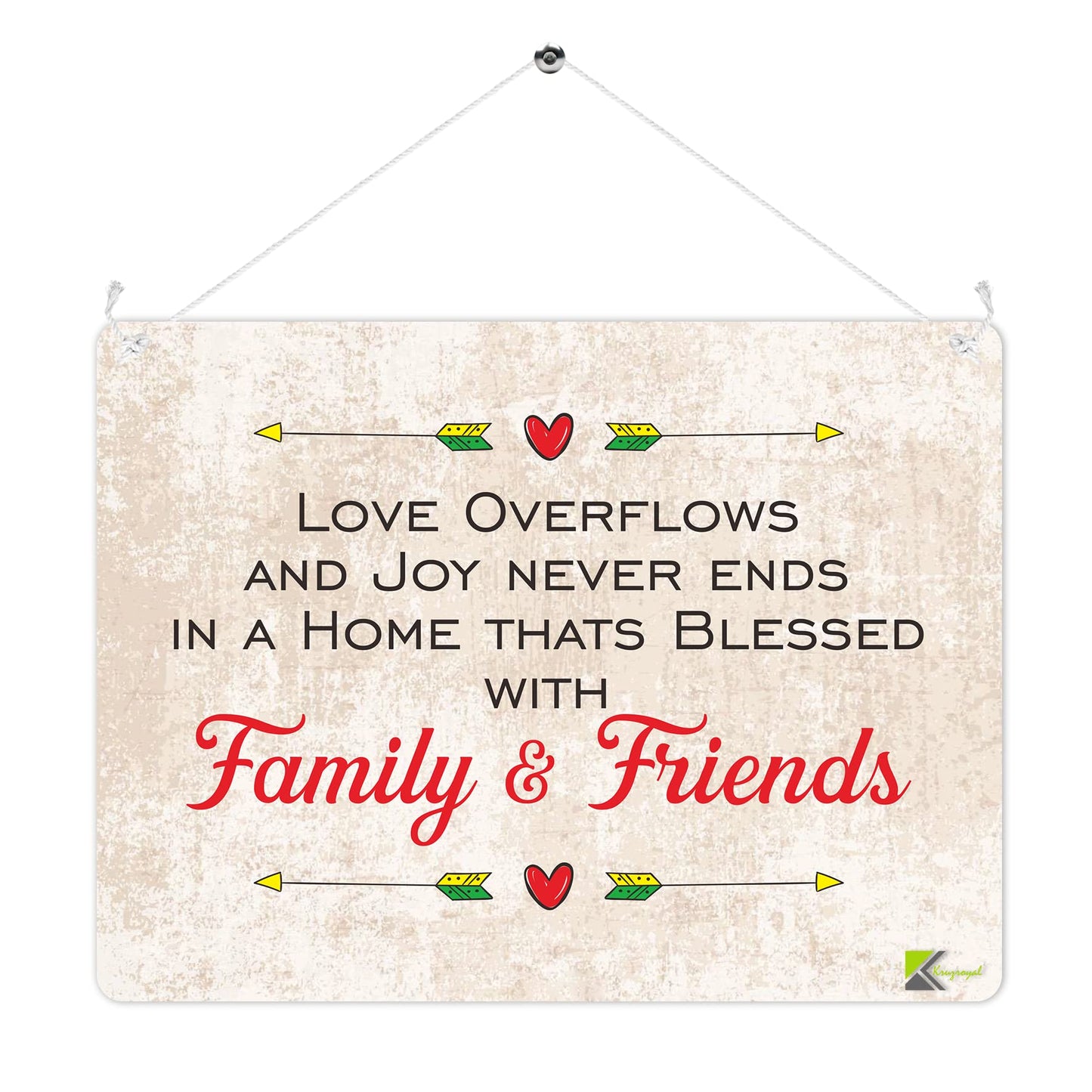 MP207 Family & Friends Quote Funny Novelty Retro Vintage Metal Wall Sign Plaque 20cm x 15cm