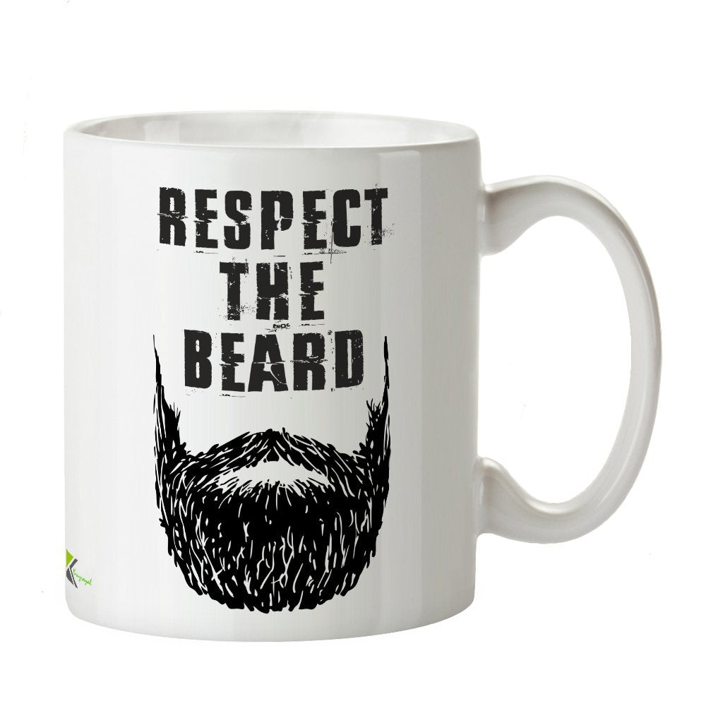 Kruzroyal DZ246 Respect The Beard Funny Novelty Great Gift Idea Coffee Tea Mug