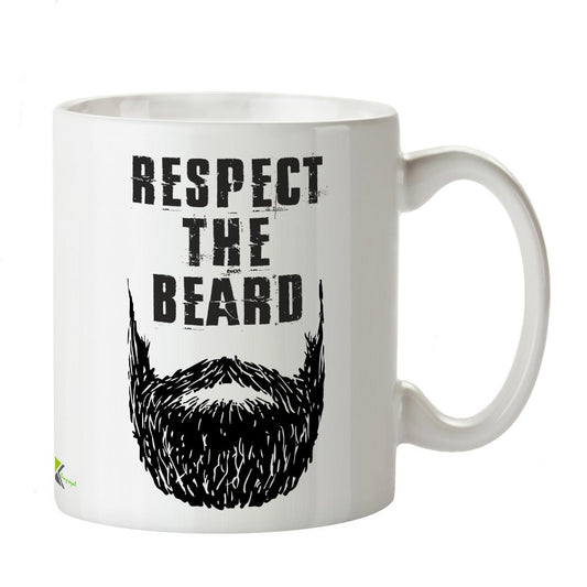 Kruzroyal DZ246 Respect The Beard Funny Novelty Great Gift Idea Coffee Tea Mug