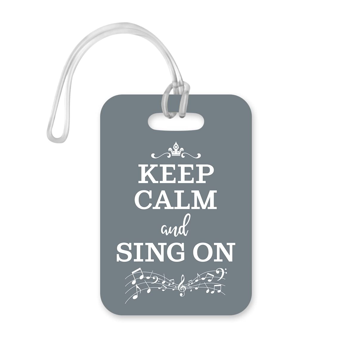 LT028 Keep Calm and Sing ON Novelty Funny Unique Designer Gift Glossy Plastic Suitcase Luggage Tag