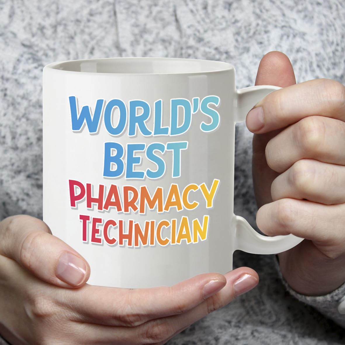 Kruzroyal DZ875 World's Best Pharmacy Technician Mug 11oz - White Ceramic Cup for Dispenser, Chemist Staff - Thank You, Leaving, Birthday Present