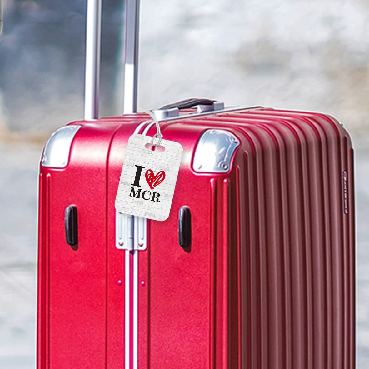 LT245 I Love MCR Novelty Funny Unique Designer Gift Glossy Plastic Suitcase Luggage Tag