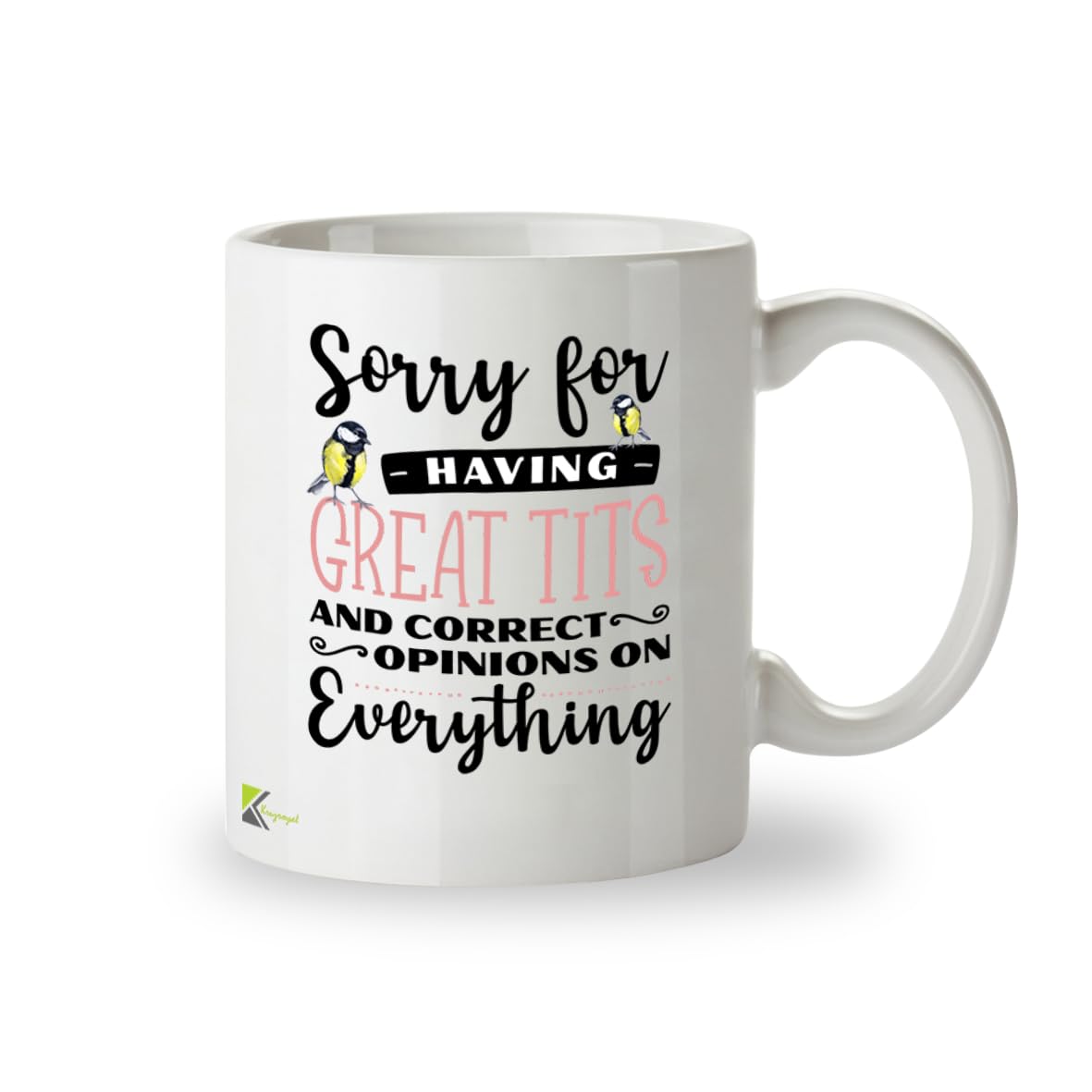 Kruzroyal Funny Great Tits Mug | Birdwatching Gift for Women | Sarcastic Novelty Gift for Best Friend Her | Birthday Secret Santa 11oz