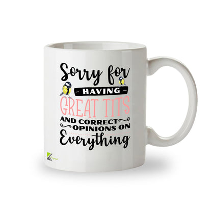 Kruzroyal Funny Great Tits Mug | Birdwatching Gift for Women | Sarcastic Novelty Gift for Best Friend Her | Birthday Secret Santa 11oz