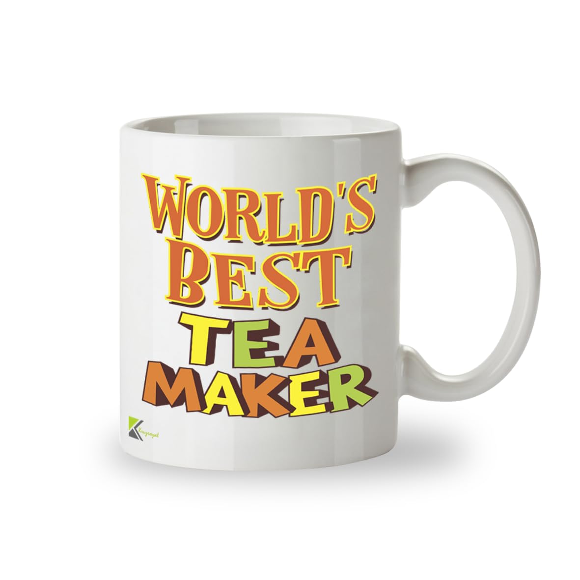 Kruzroyal DZ828 World's Best Tea Maker Mug 11oz - White Ceramic Cup for a Perfect Brew - Funny Birthday, Office Thank You Gift for Colleague, Friend