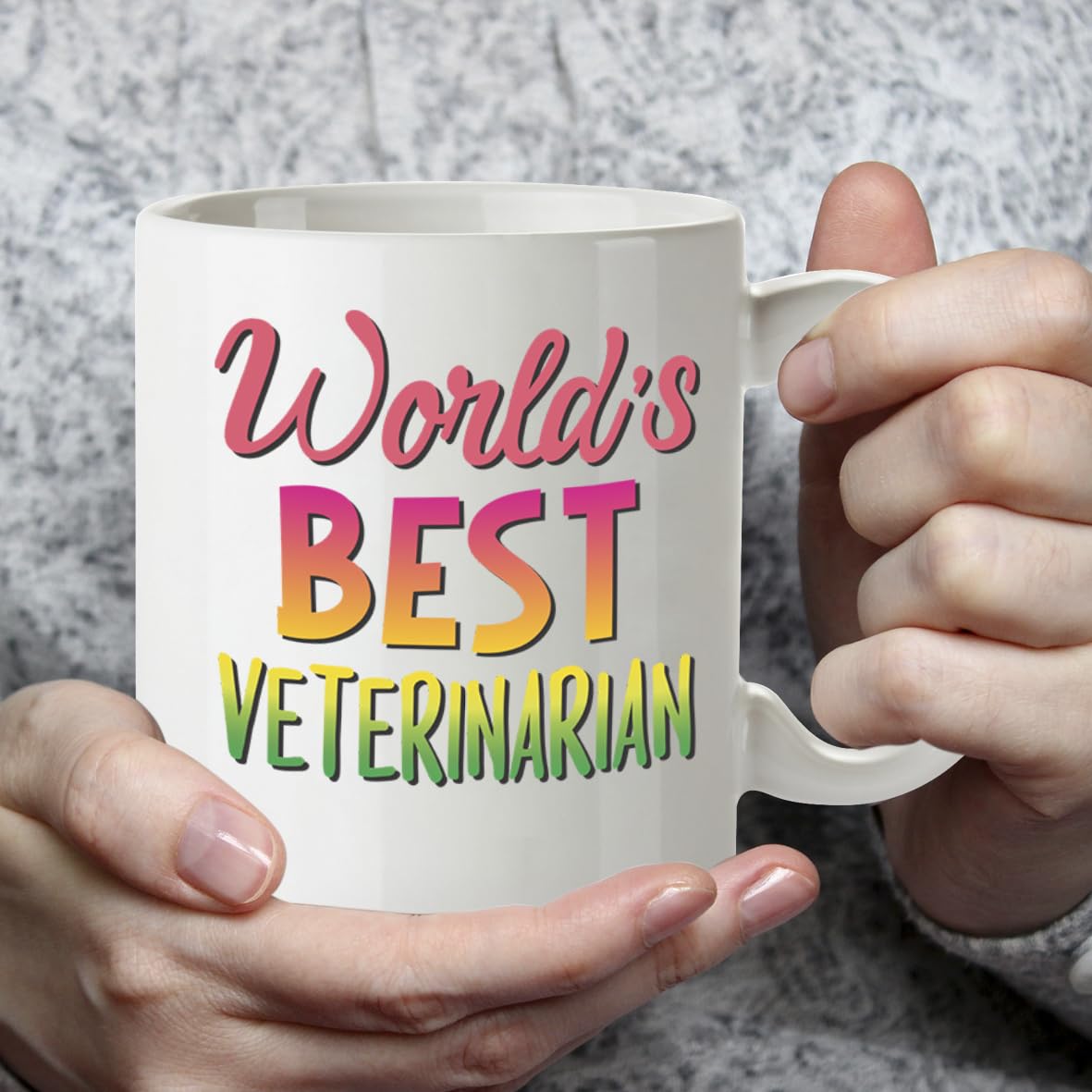 Kruzroyal DZ861 World's Best Veterinarian Mug 11oz - White Ceramic Cup for Vet, Vet Nurse, Surgeon - Thank You, Graduation, Birthday Present