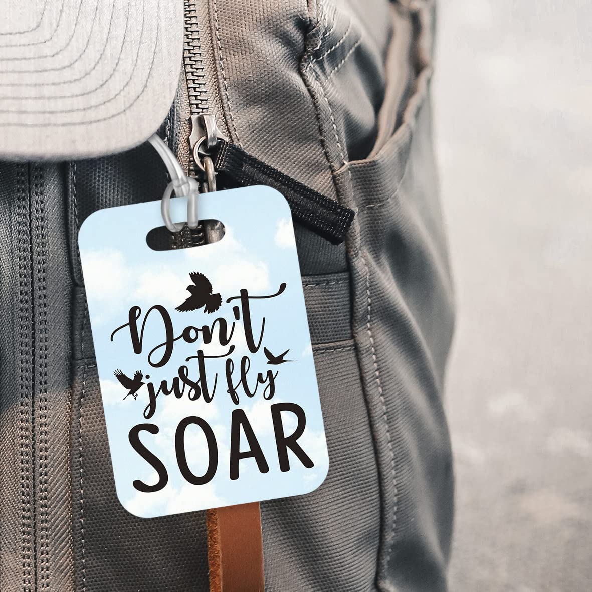 LT199 Don't Just Fly Soar Novelty Funny Unique Designer Gift Glossy Plastic Suitcase Luggage Tag