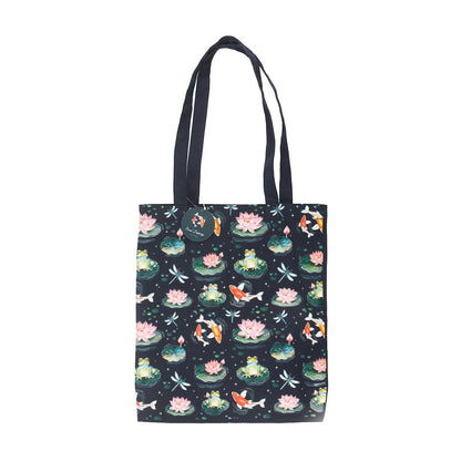Something Different Pond Polycotton Tote (One Size) (Navy/Green/Pink)