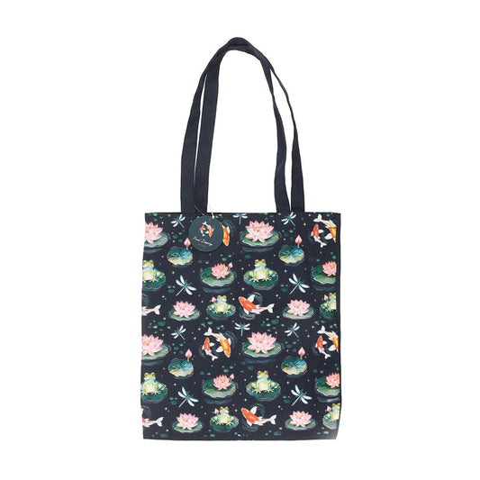 Something Different Pond Polycotton Tote (One Size) (Navy/Green/Pink)