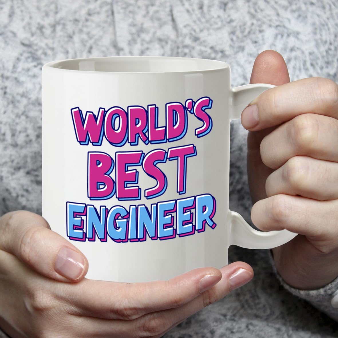 Kruzroyal DZ802 World's Best Engineer Mug - Funny Novelty Coffee Cup for Men Women - Thank You, Birthday, Gift for Engineering Student, Graduate, Professional