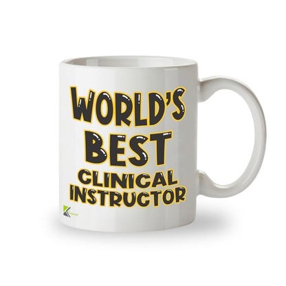Kruzroyal DZ822 World's Best Clinical Instructor Mug 11oz - White Ceramic Coffee & Tea Cup for Nursing Preceptor, Mentor - Thank You Appreciation Present