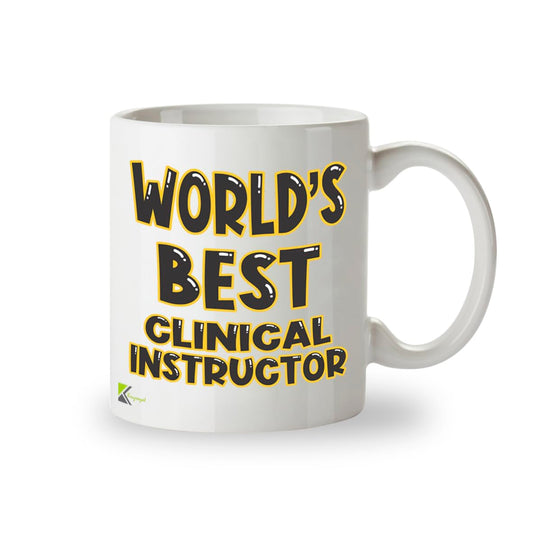 Kruzroyal DZ822 World's Best Clinical Instructor Mug 11oz - White Ceramic Coffee & Tea Cup for Nursing Preceptor, Mentor - Thank You Appreciation Present