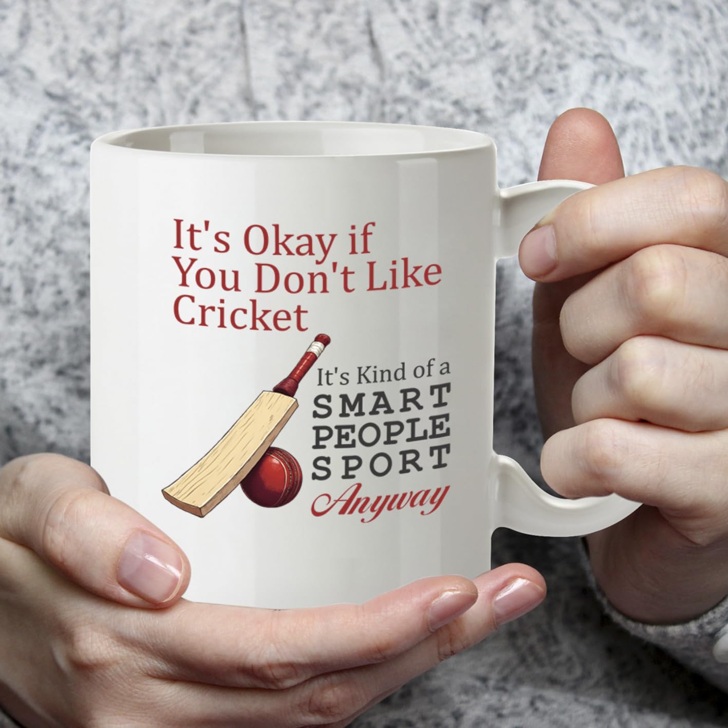 Kruzroyal DZ947 It's Okay If You Don't Like Cricket, It's Kind of A Smart People Sport Anyway 11oz White Ceramic Coffee Tea Mug - Funny Gift for Cricket Fans, Sports Enthusiasts, Dad, Coach