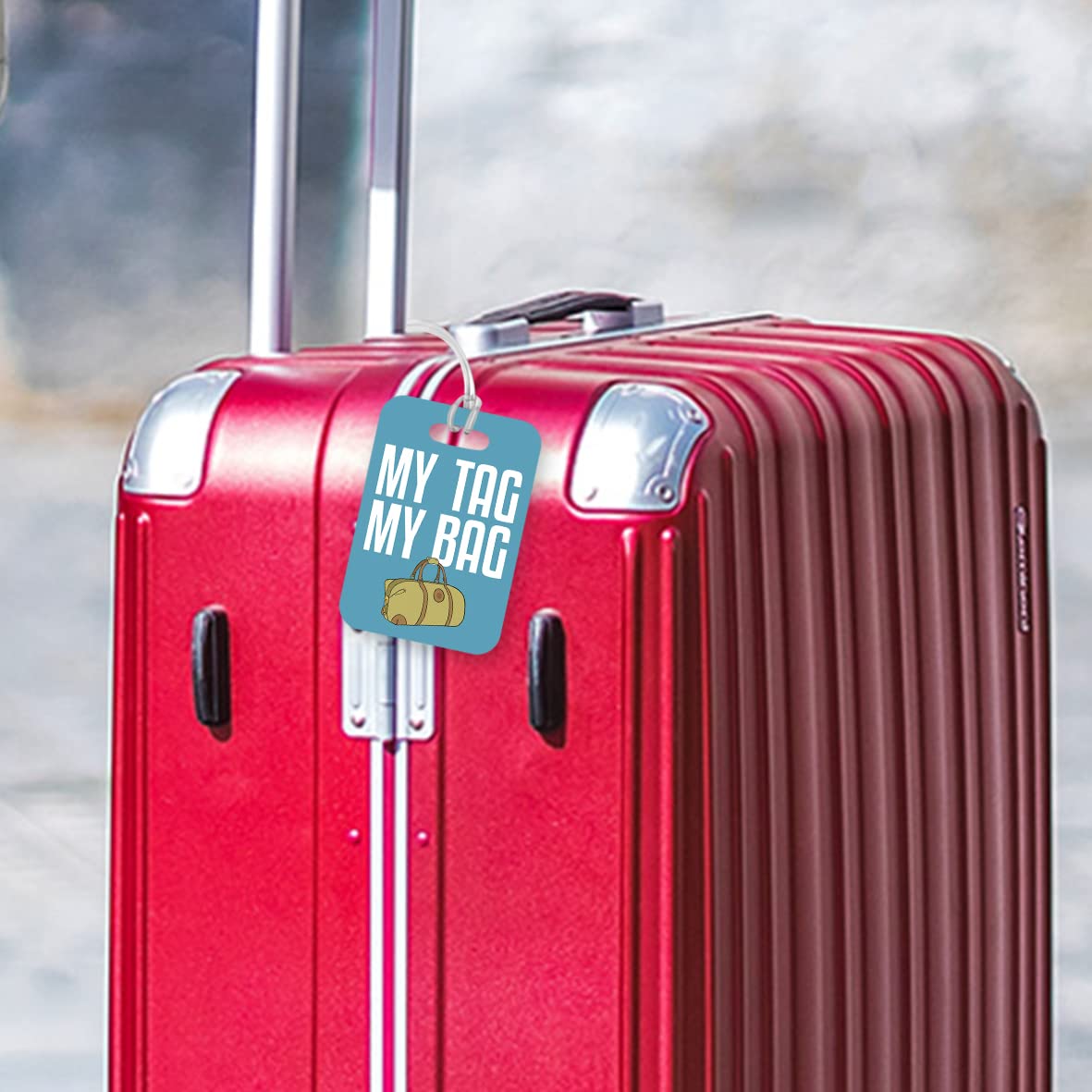 LT059 My TAG My Bag Novelty Funny Unique Designer Gift Glossy Plastic Suitcase Luggage Tag