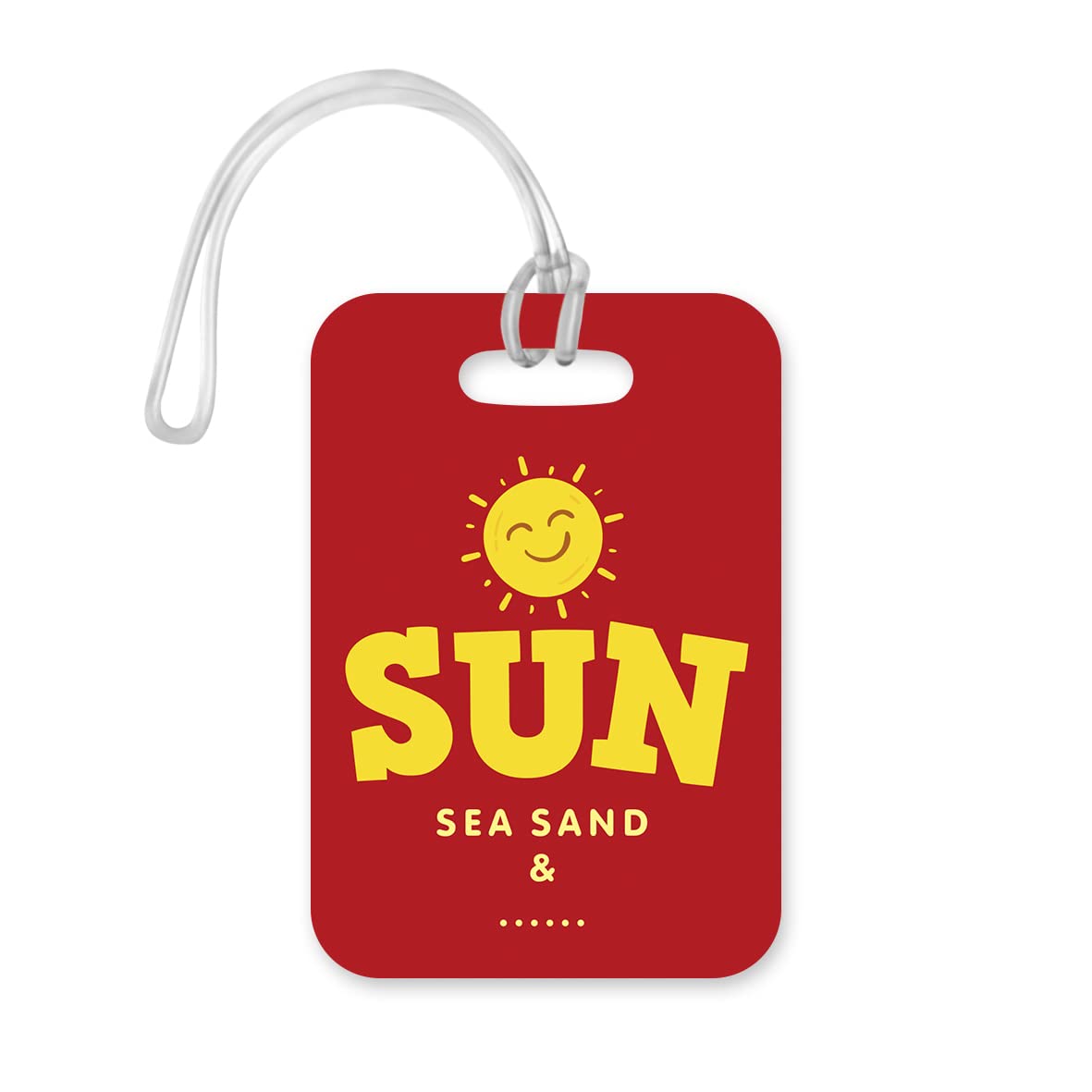 LT160 Sun Sea Sand & Novelty Funny Unique Designer Gift Glossy Plastic Suitcase Luggage Tag