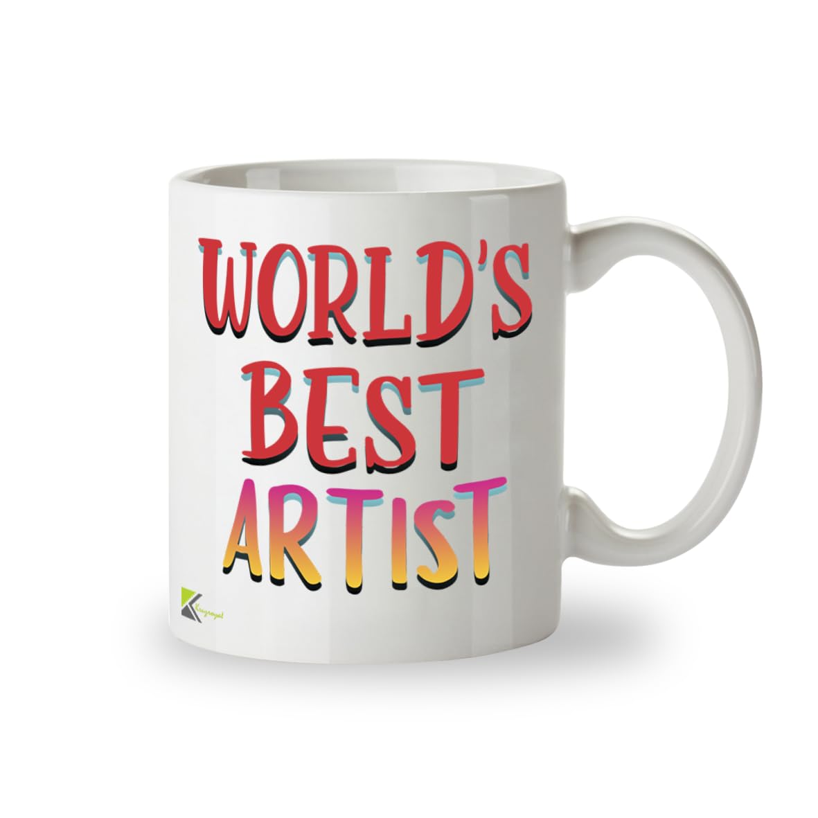 Kruzroyal DZ864 World's Best Artist Mug 11oz - White Ceramic Cup for Painter, Illustrator, Creator - Ideal Birthday, Thank You, Graduation Present