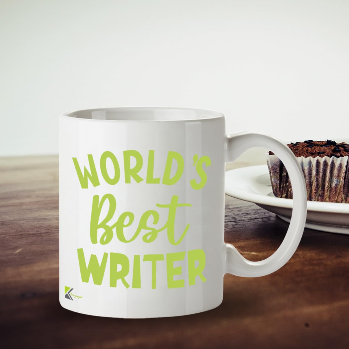 Kruzroyal DZ821 World's Best Writer Mug 11oz - White Ceramic Coffee & Tea Cup for Authors, Novelists - Unique Gift for Him or Her