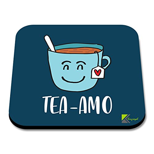 CS212 Tea-AmoNovelty Funny Coffee Tea Drink Gift Glossy MDF Wooden Coaster