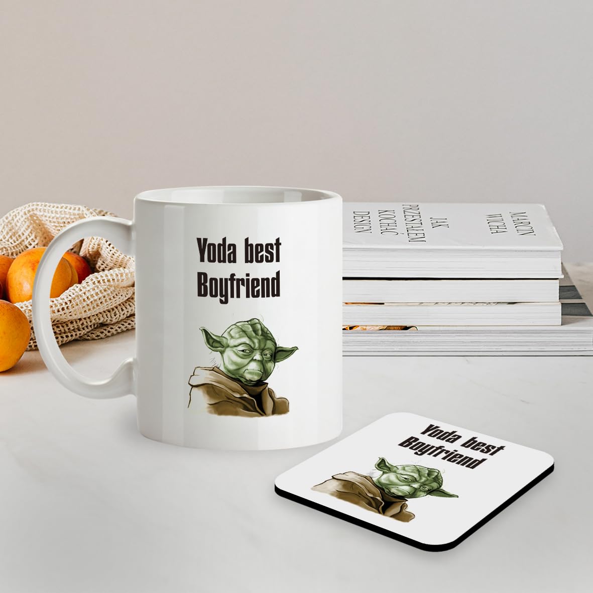 Kruzroyal SM099 Yoda Best Boyfriend - 11OZ Mug & Matching Coaster Set