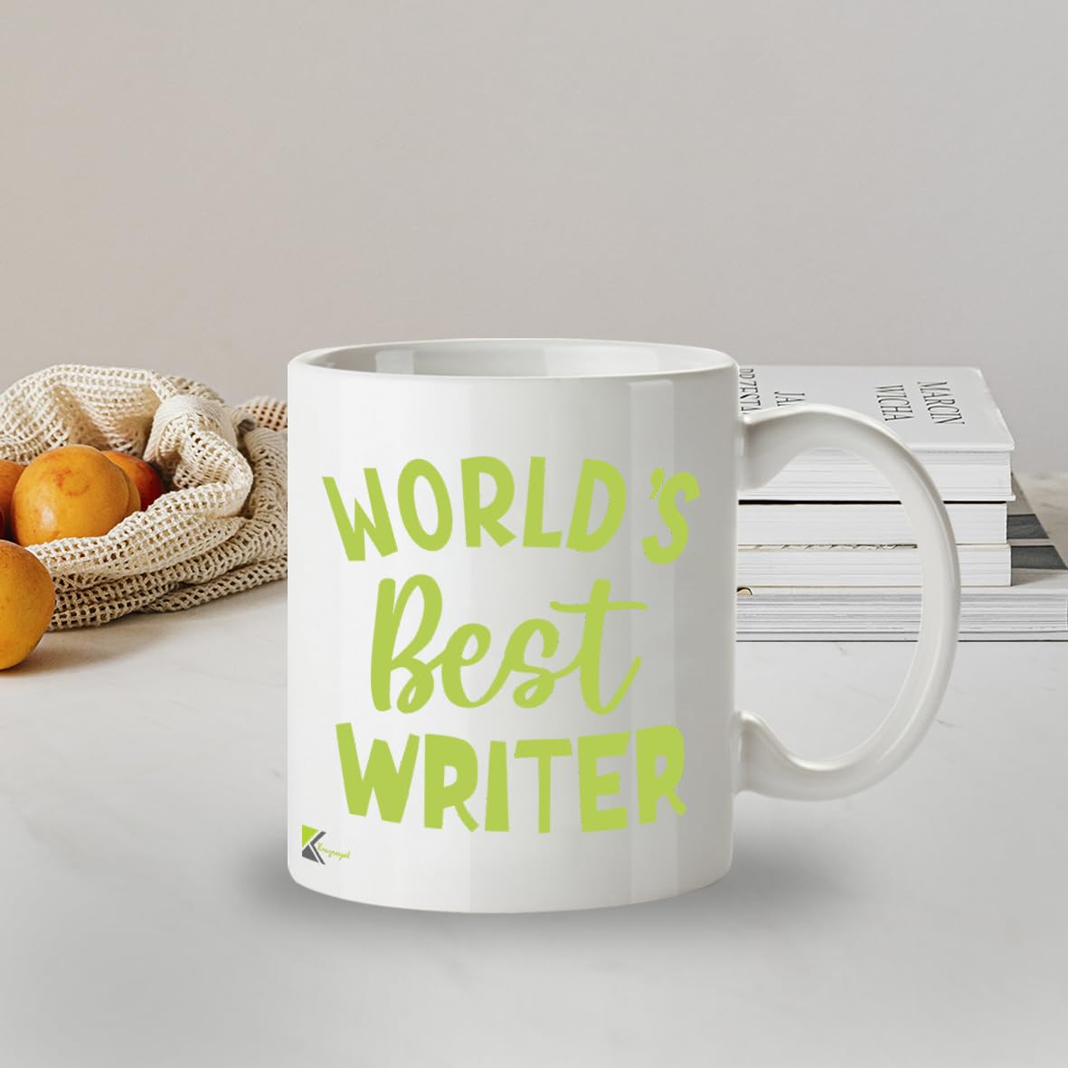 Kruzroyal DZ821 World's Best Writer Mug 11oz - White Ceramic Coffee & Tea Cup for Authors, Novelists - Unique Gift for Him or Her