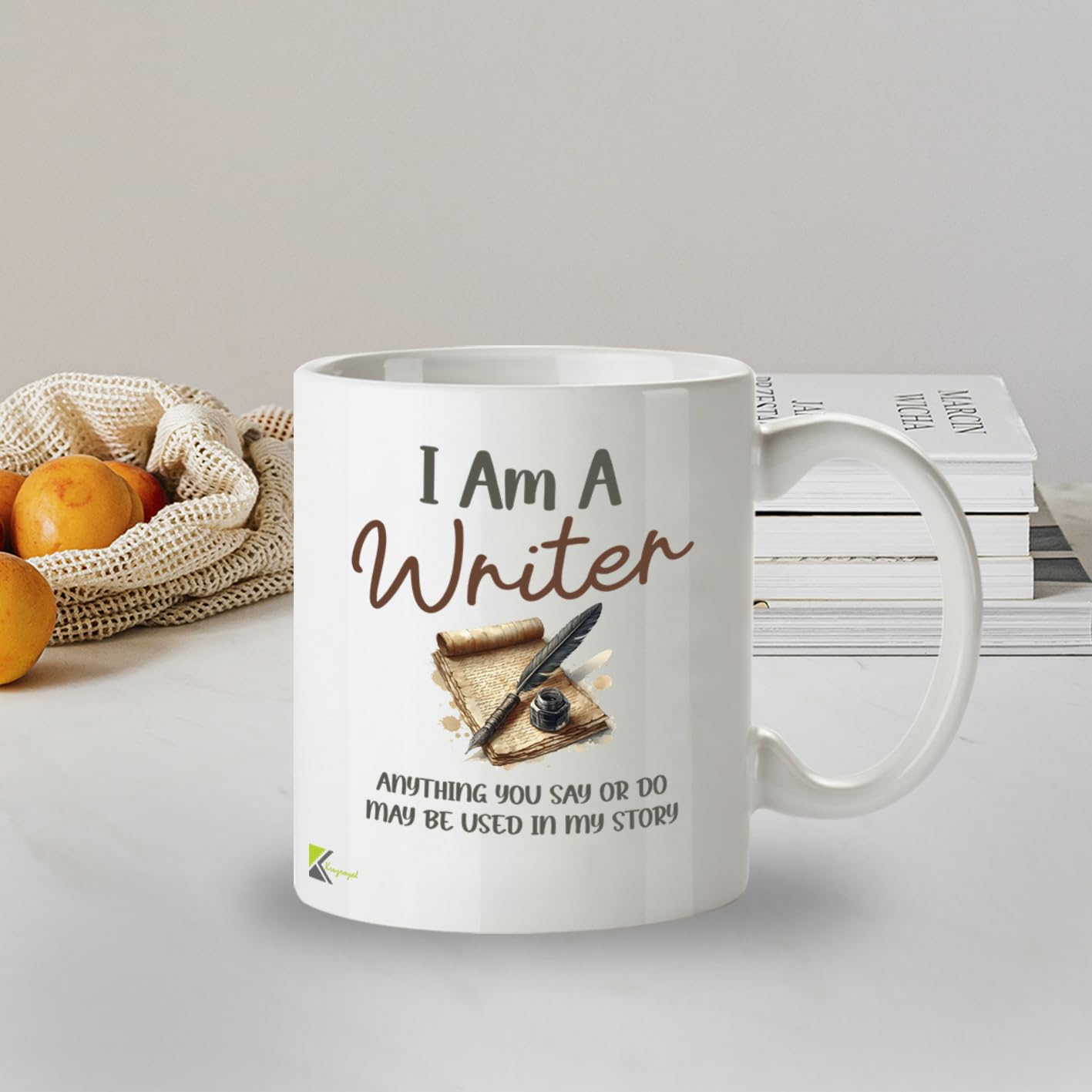 Kruzroyal DZ961 Funny Writer Mug Anything You Say May Be Used in My Story Witty Author, Novelist, Poet, Journalist Gift - Literary Coffee Cup 11oz White Ceramic