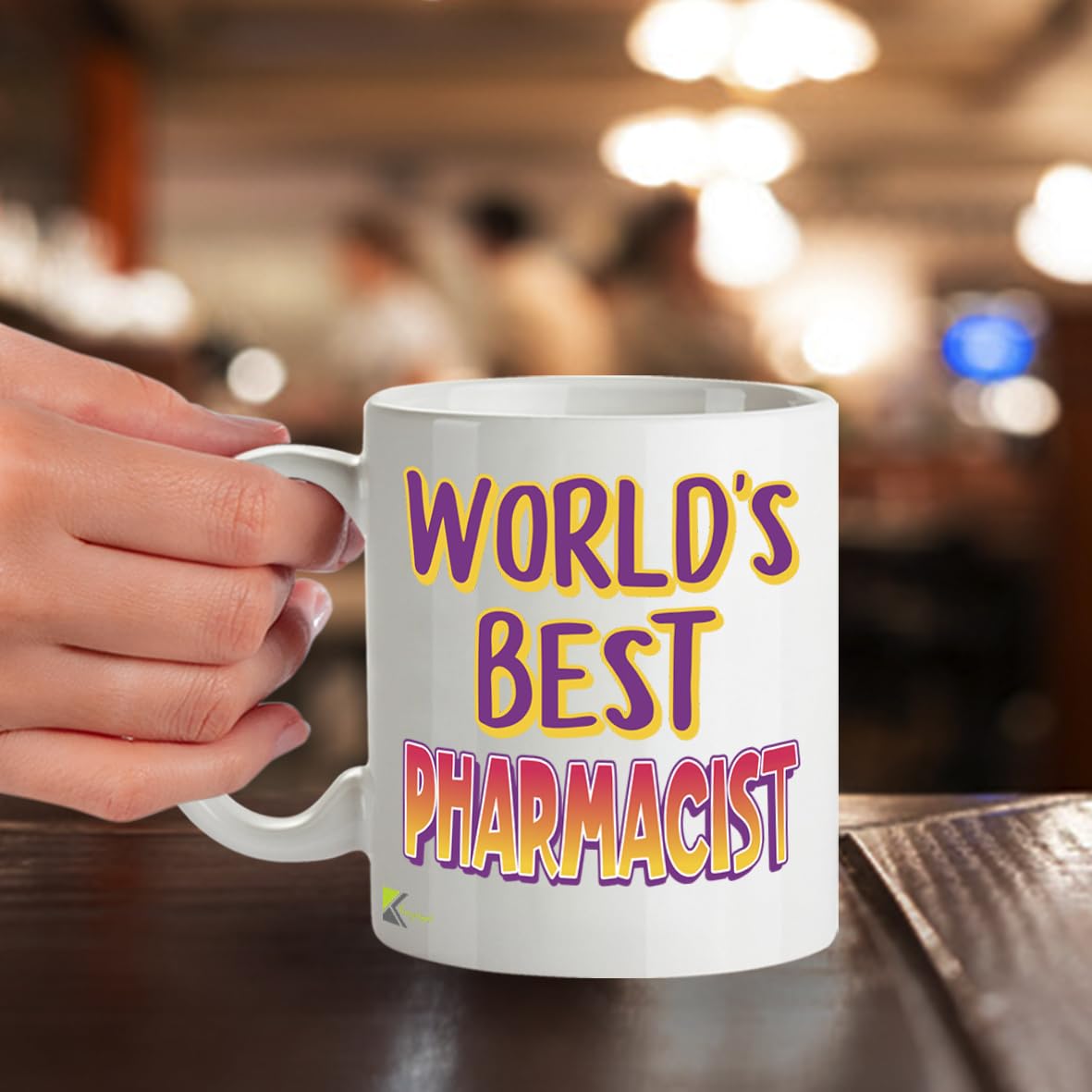 Kruzroyal DZ858 World's Best Pharmacist Mug 11oz - White Ceramic Cup for Chemist, Technician - Ideal Birthday, Retirement, Thank You Present