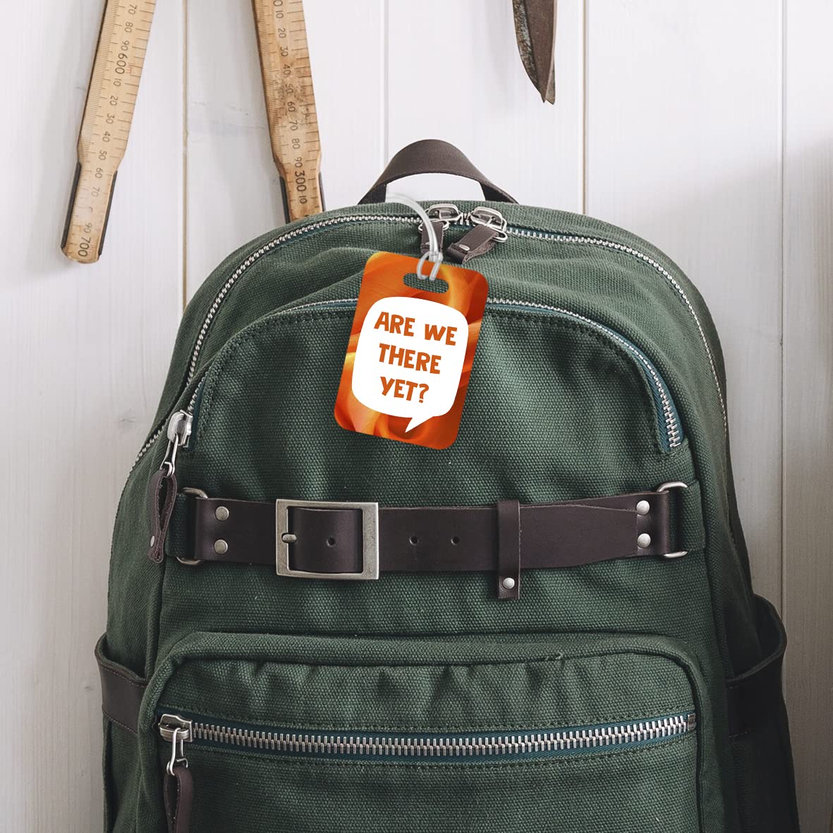 LT017 are we There Yet? Novelty Funny Unique Designer Gift Glossy Plastic Suitcase Luggage Tag