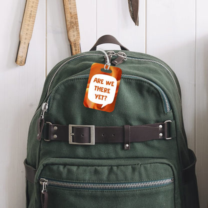 LT017 are we There Yet? Novelty Funny Unique Designer Gift Glossy Plastic Suitcase Luggage Tag