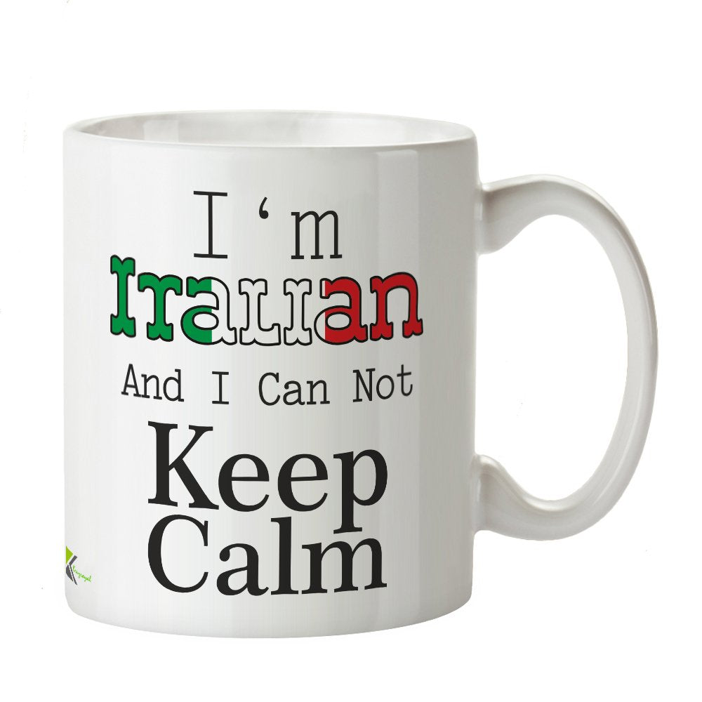 Kruzroyal DZ293 I'm Italian and I Can Not Keep Calm Funny Novelty Great Gift Idea Coffee Tea Mug