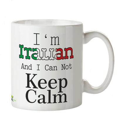 Kruzroyal DZ293 I'm Italian and I Can Not Keep Calm Funny Novelty Great Gift Idea Coffee Tea Mug