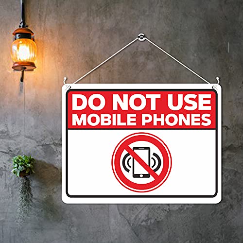 Kruzroyal MP462 Do Not Use Mobile Phones Funny Novelty Retro Vintage Metal Wall Sign Plaque 20cm x 15cm
