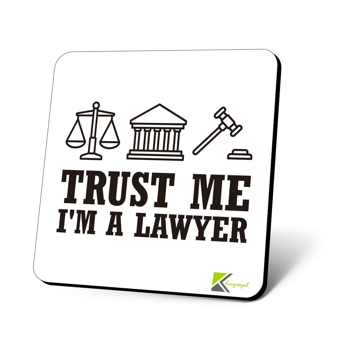 CS815 Trust me I'm a Lawyer Novelty Funny Coffee Tea Drink Gift Glossy MDF Wooden Coaster