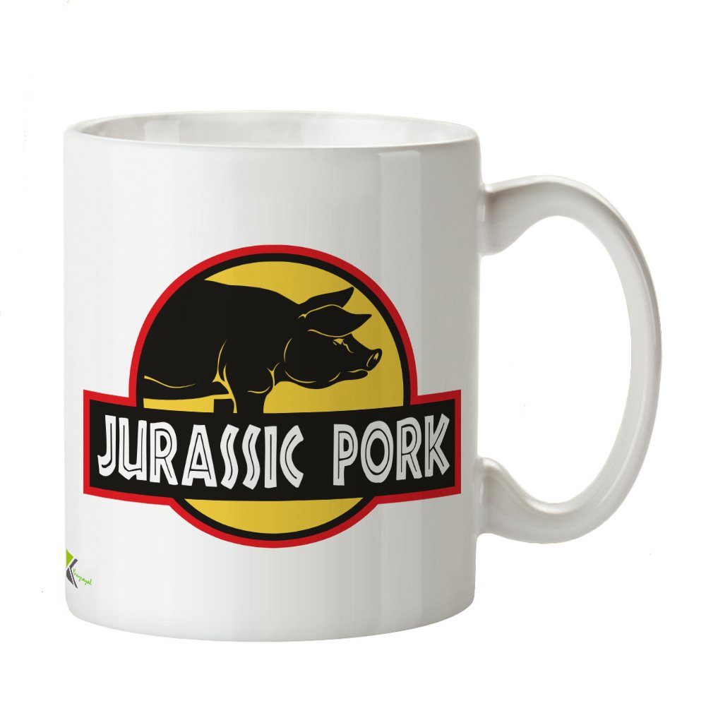 Kruzroyal DZ385 Jurassic Pork Funny Novelty Great Gift Idea Coffee Tea Mug