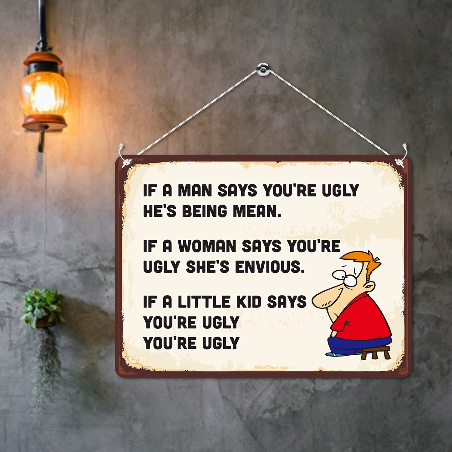 Kruzroyal MP107 Home is where you park it/caravan Funny Novelty Retro Vintage Metal Wall Sign Plaque 20cm x 15cm