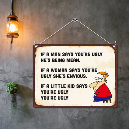 Kruzroyal MP107 Home is where you park it/caravan Funny Novelty Retro Vintage Metal Wall Sign Plaque 20cm x 15cm