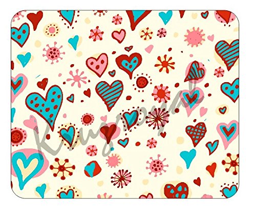 Vintage Hearts Valentine Love Mousemat/Pad Anti Slip Computer PC Mouse Mat