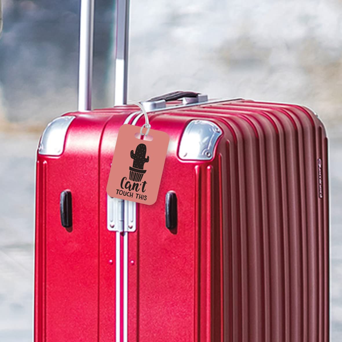 LT039 Can't Touch This Novelty Funny Unique Designer Gift Glossy Plastic Suitcase Luggage Tag