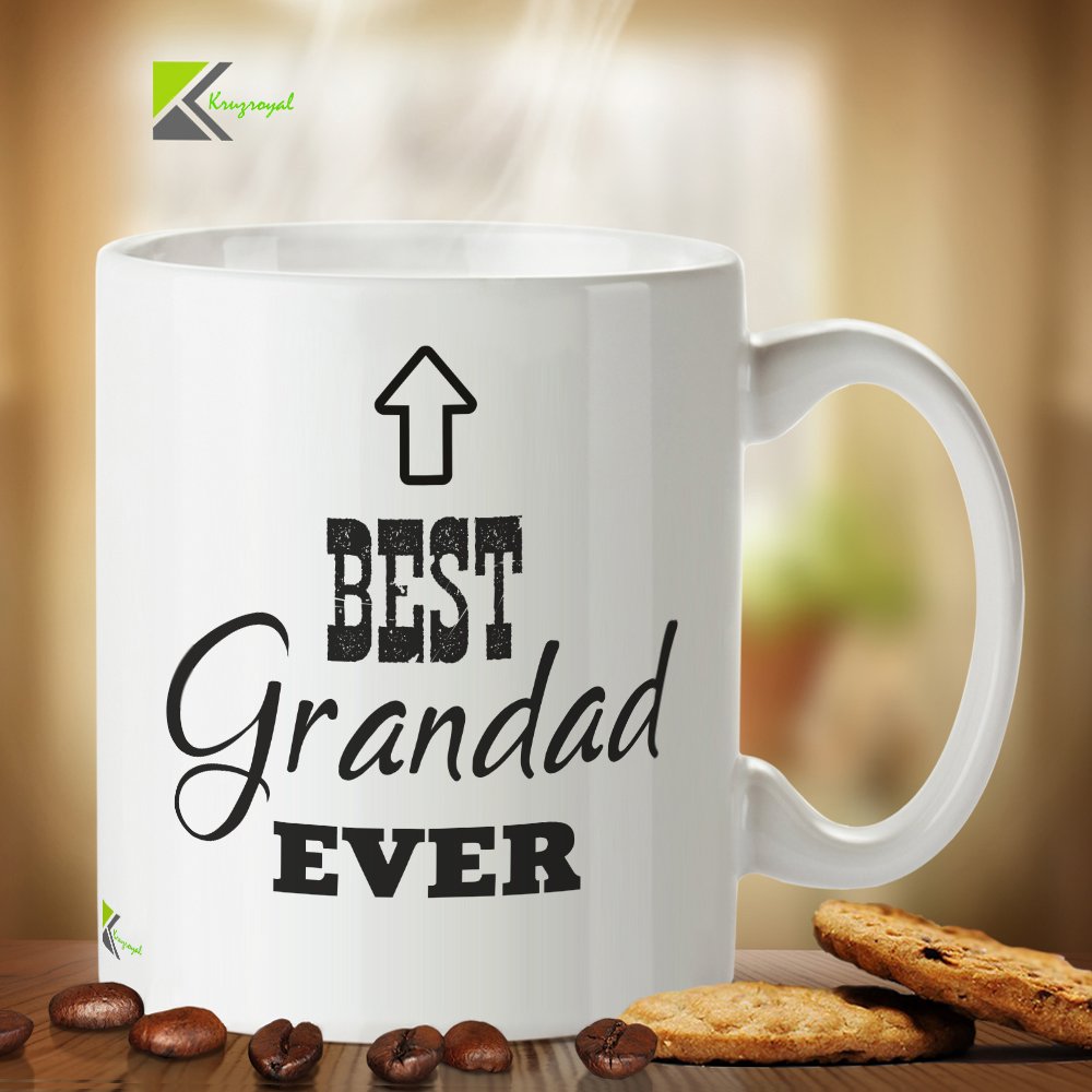 Kruzroyal DZ219 Best Grandad Ever Funny Novelty Great Gift Idea Coffee Tea Mug