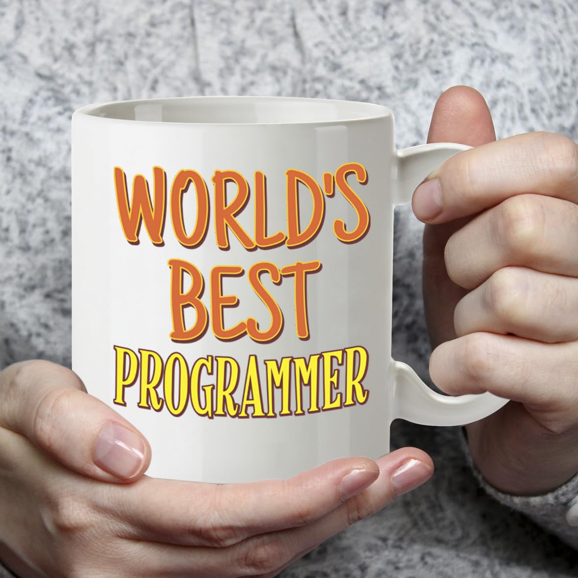 Kruzroyal DZ887 World’s Best Programmer Mug 11oz – Funny Coffee Cup Gift for Software Developer, Coder, Engineer – White Ceramic Cup for Work Desk – Birthday, Thank You, Techie Present