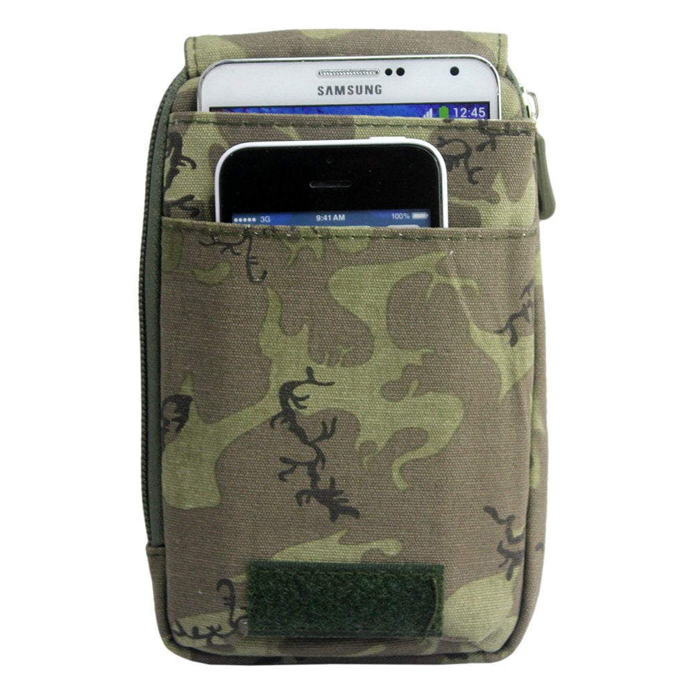 Kruzroyal Universal Army Style 2 Tactical Bag Mobile Phone Genuine Belt Loop Hook Cover Case Pouch Holster