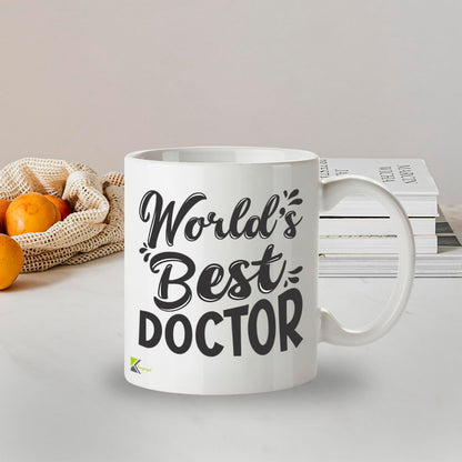 Kruzroyal DZ801 World's Best Doctor Mug - Funny Novelty Coffee Cup for Men Women - Thank You, Birthday, Gift for GP, Physician, Medical Professional, Surgeon 11OZ