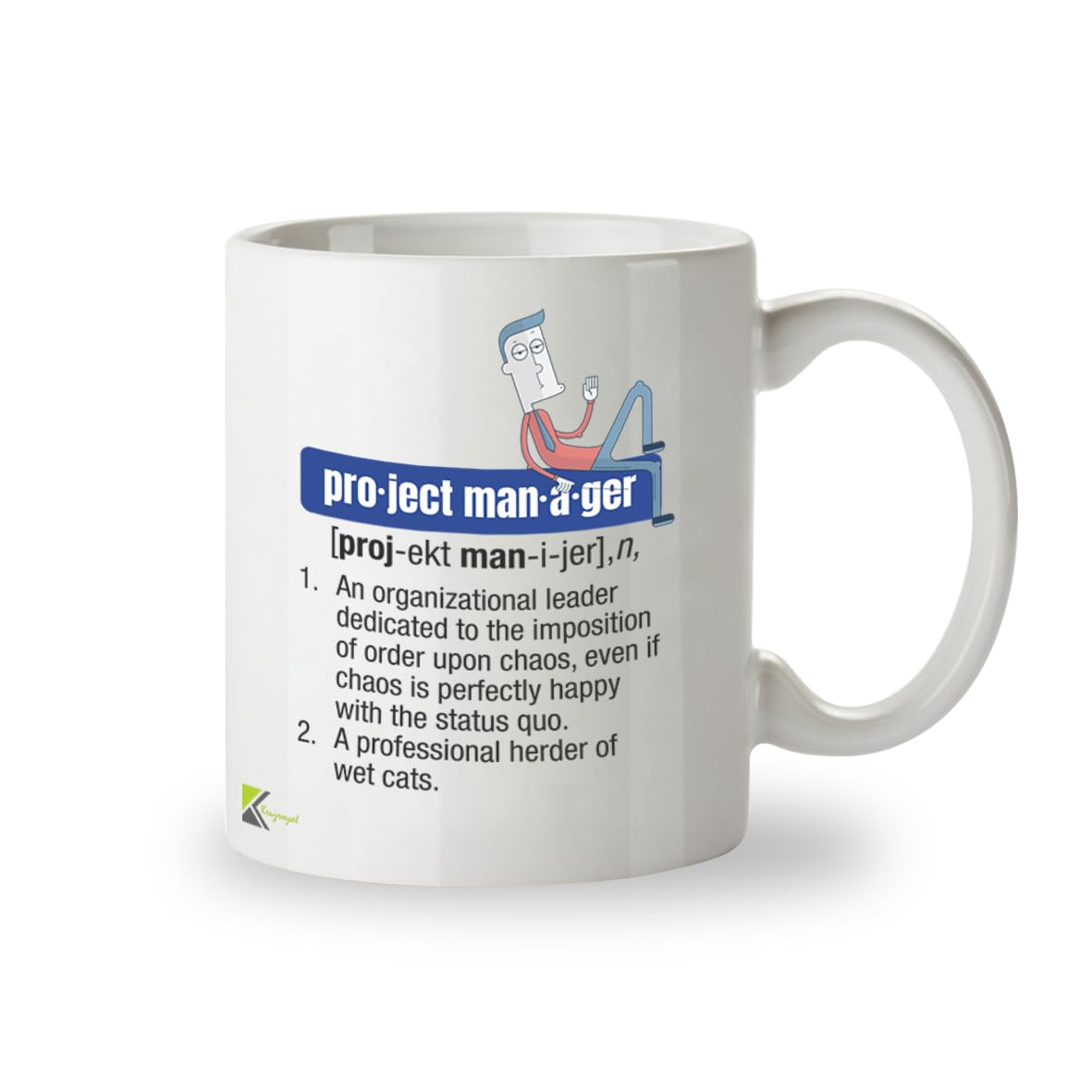 Kruzroyal Project Manager Funny Mug Definition Funny Office Tea Coffee 11OZ Mug Gift for Work Colleague, Boss